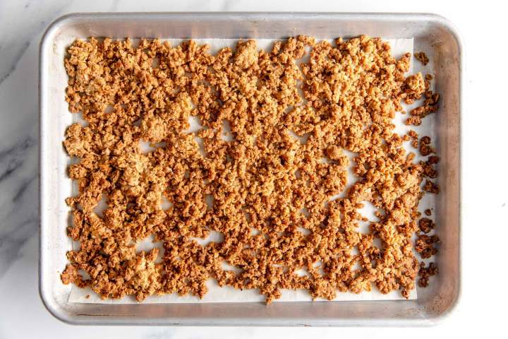 crumble for Greek Yogurt Cream with Peaches, and Crumble