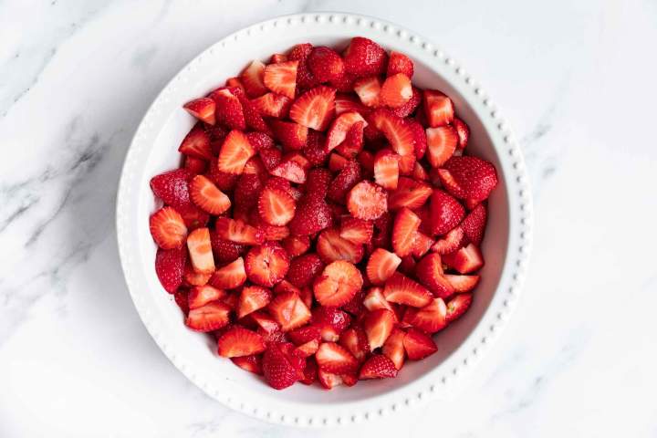 Fresh strawberries for Strawberry Crisp