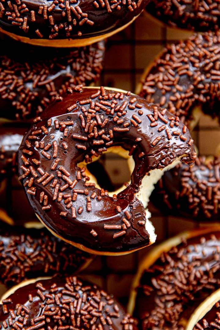 Chocolate-Glazed Air Fryer Donuts
