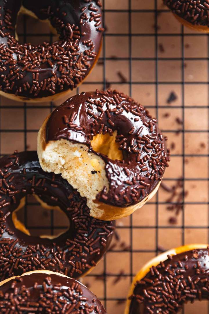 Chocolate-Glazed Air Fryer Donuts