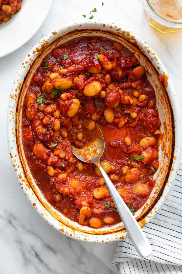 Baked Beans from Scratch with bacon