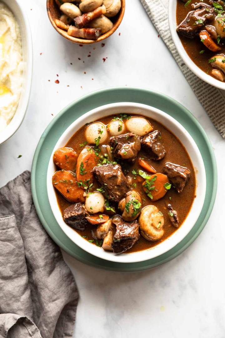 Beef Bourguignon - red wine beef stew