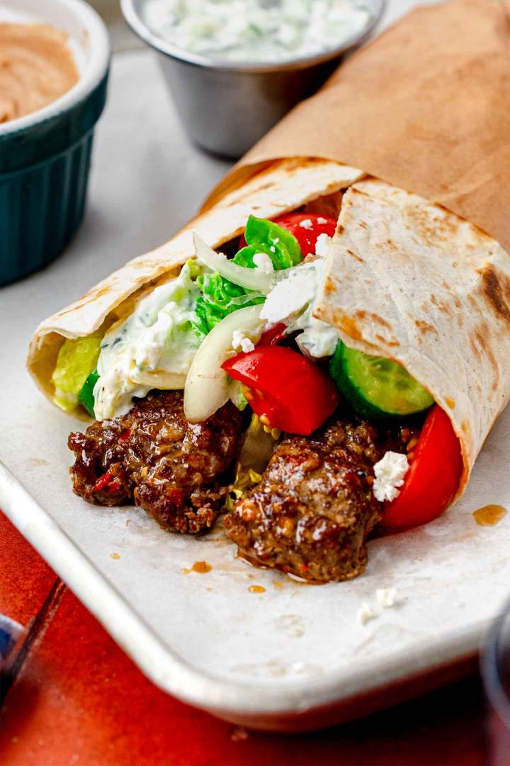 Sheet Pan Kebab Wrap