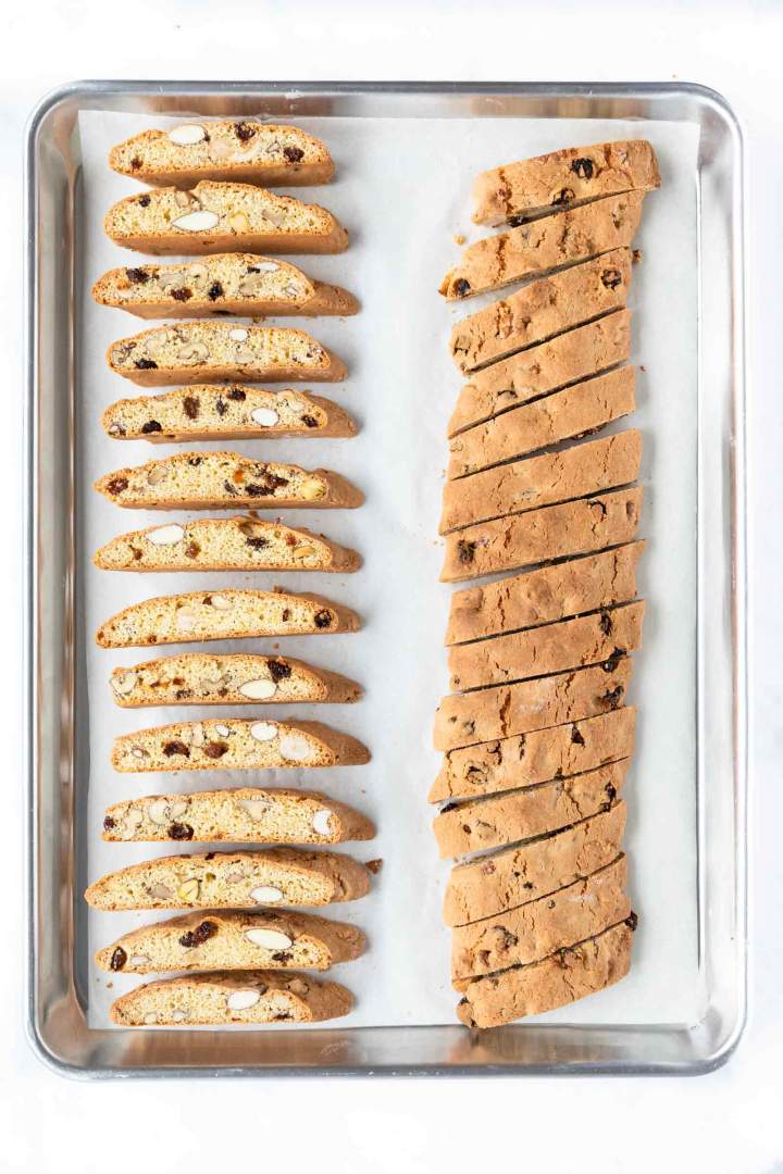 Baked Biscotti with Raisins and Nuts