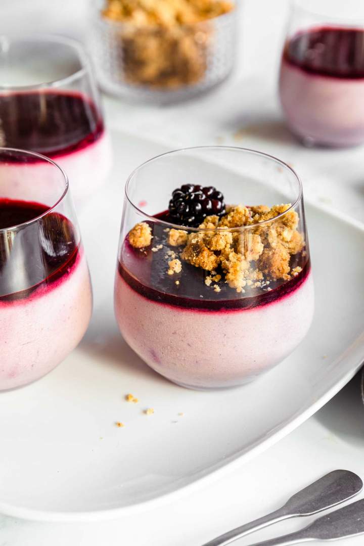 Blackberry Mousse with Rosemary Crumble