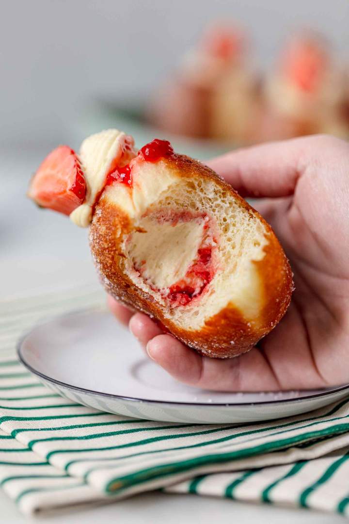 Strawberry Cream Doughnuts