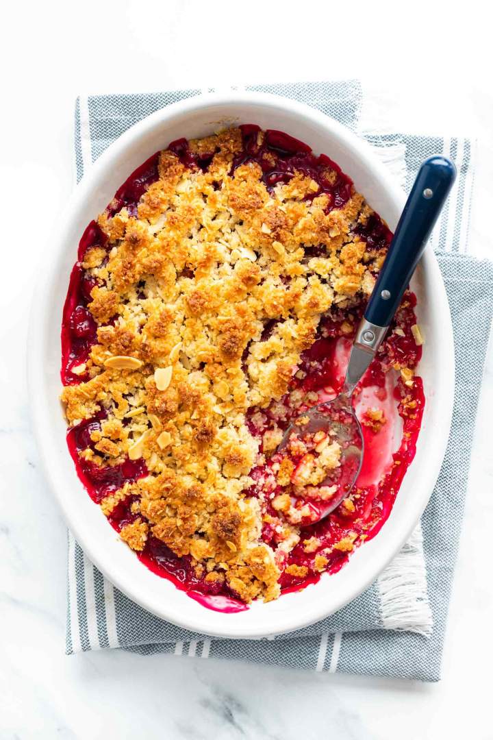 Coconut Cherry Crisp