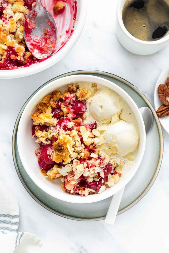 Coconut Cherry Crisp