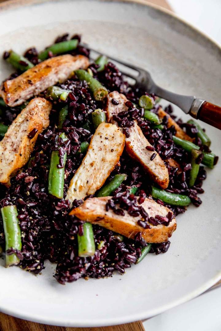 Chicken Black Rice with Beans