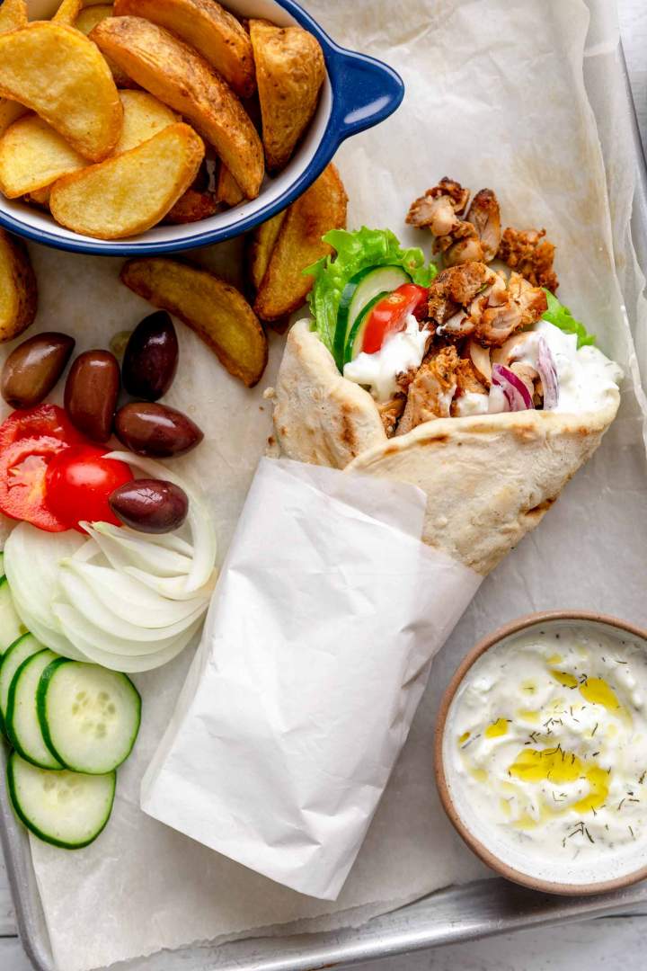 Greek Chicken Gyros