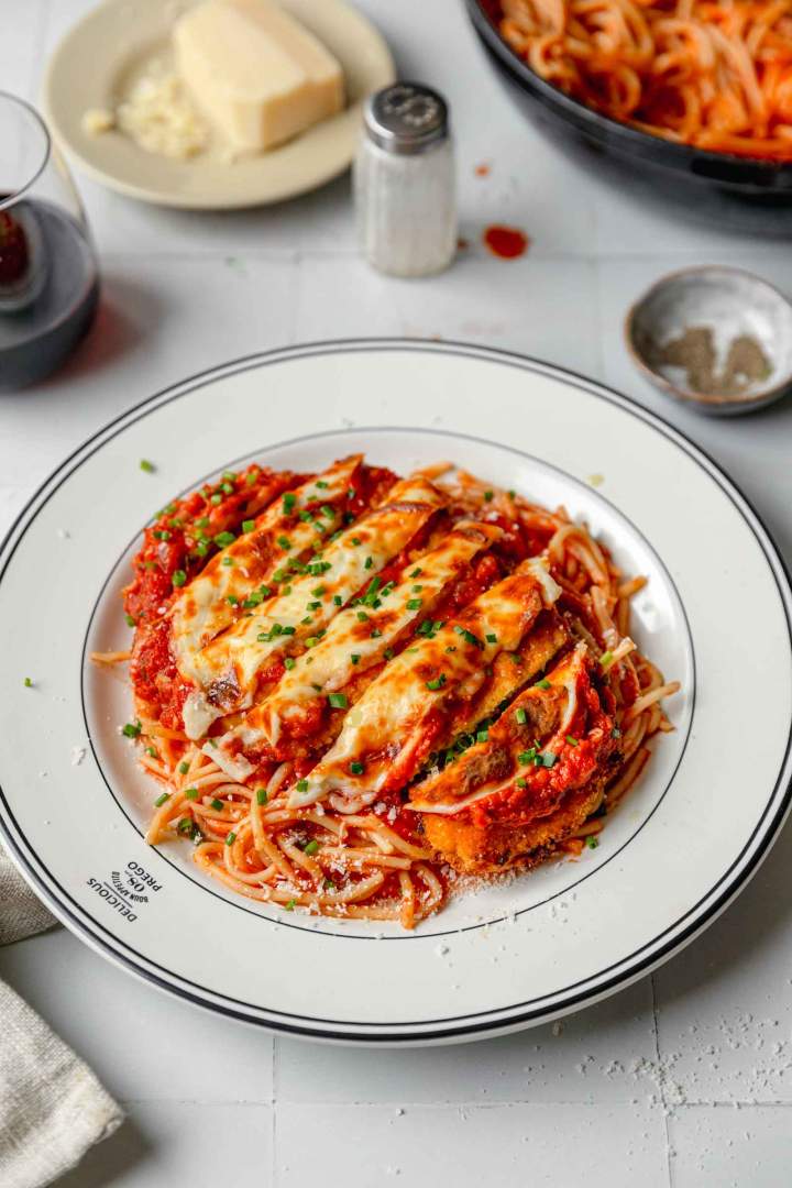 Chicken Parmesan and Spaghetti