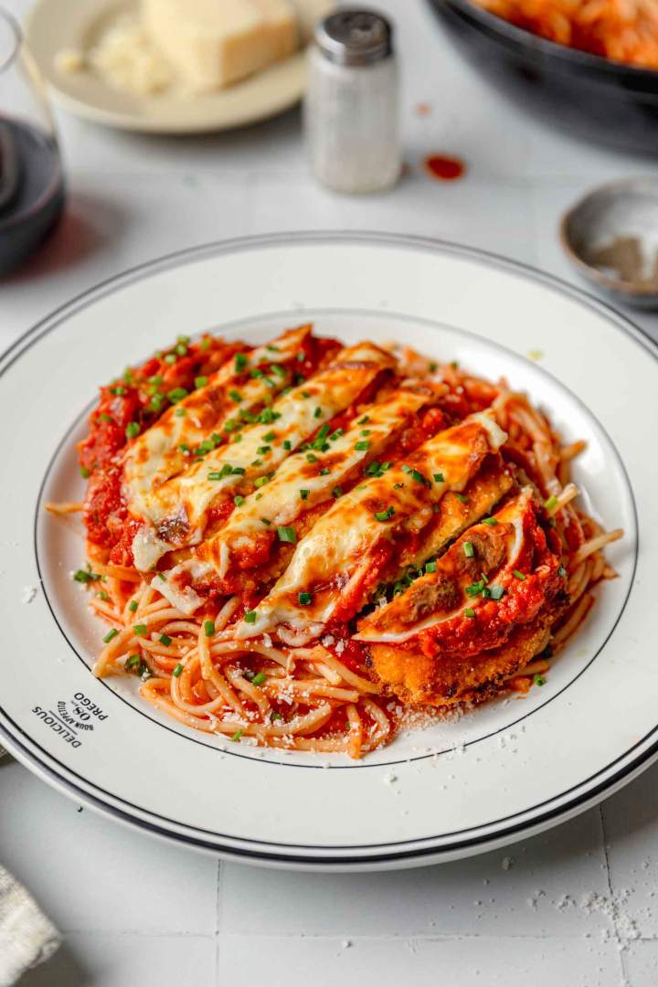 Chicken Parmesan and Spaghetti