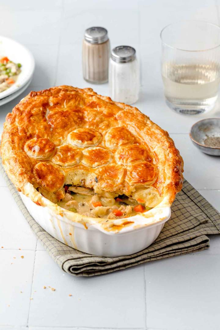 Chicken Pot Pie with Puff Pastry