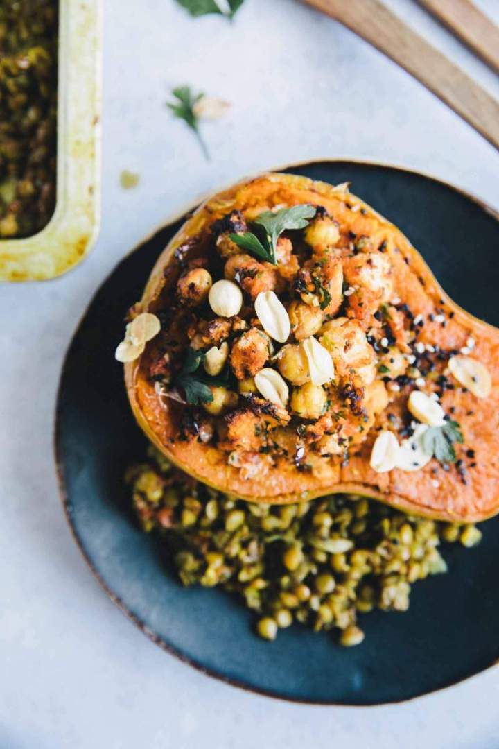 Stuffed Butternut Squash with Lentil Daal from jernejkitchen.com