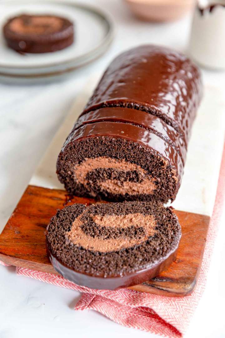 Double Chocolate Swiss Roll Cake - Scientifically Sweet