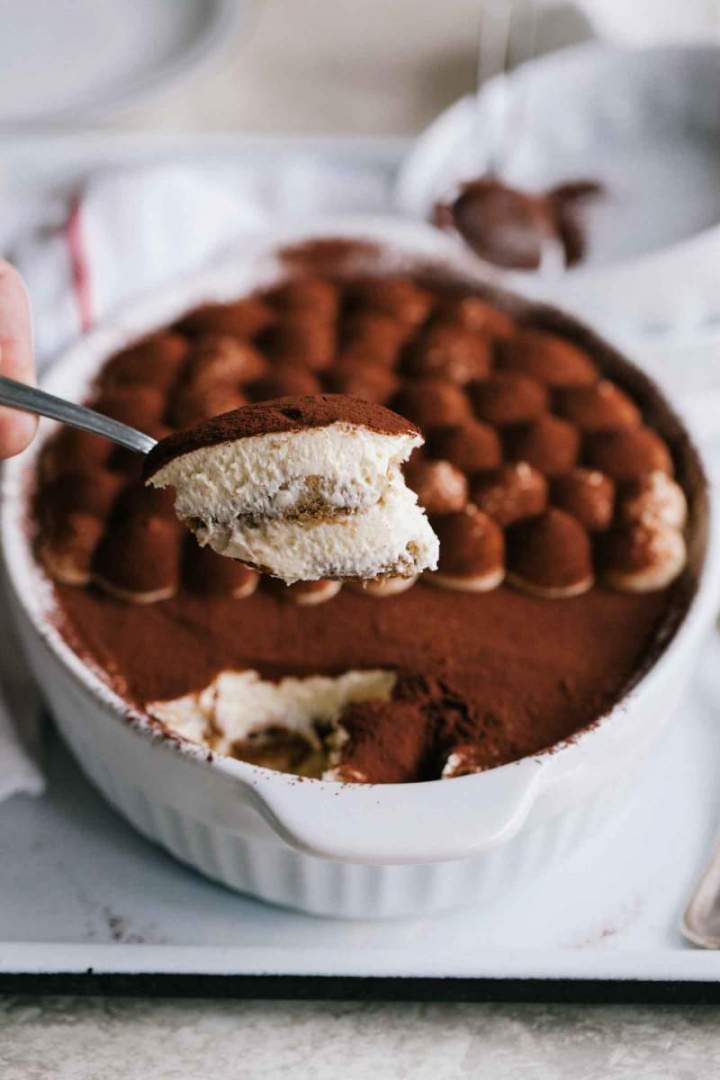 Tiramisu, tekstura in krema