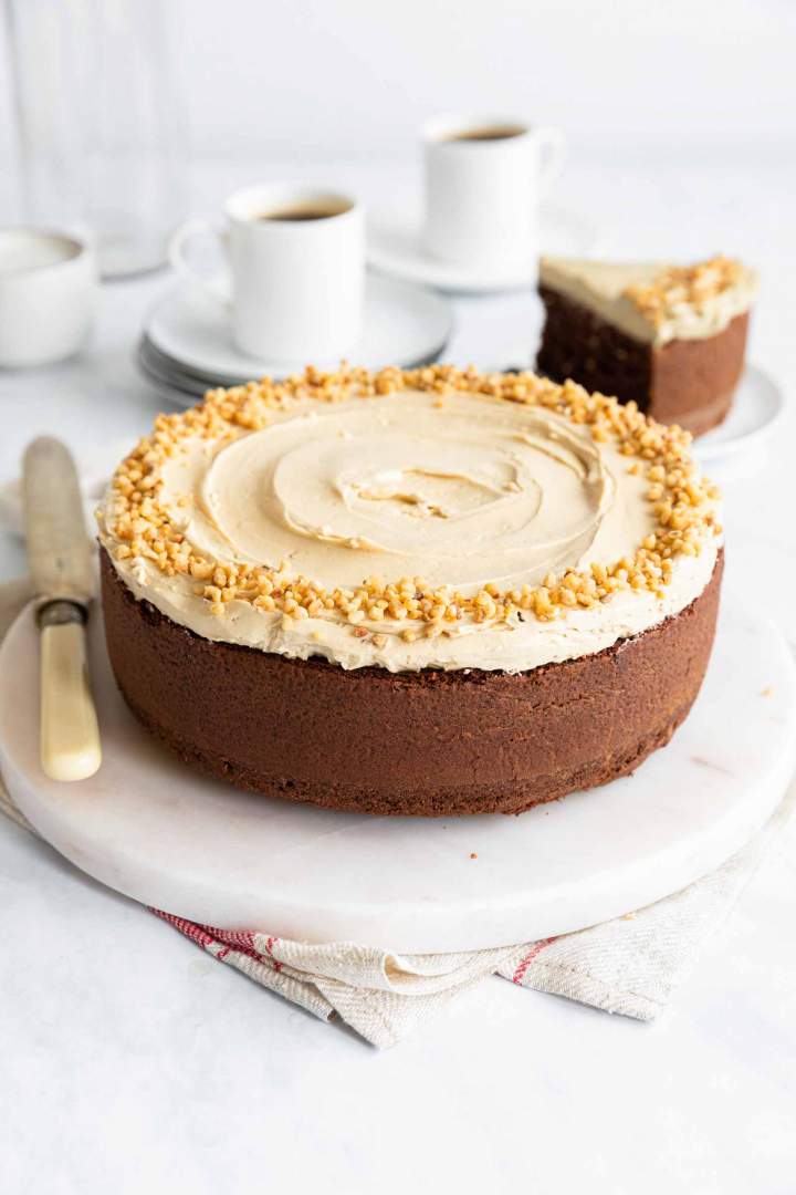 cake with espresso buttercream