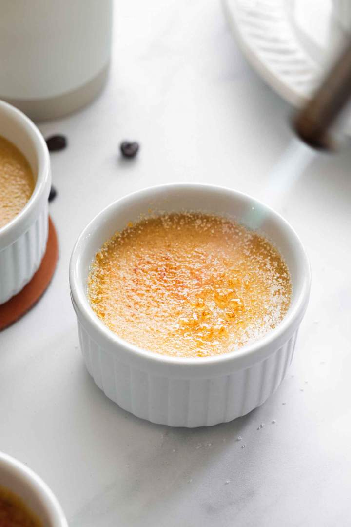 Torching Coffee Creme Brulee