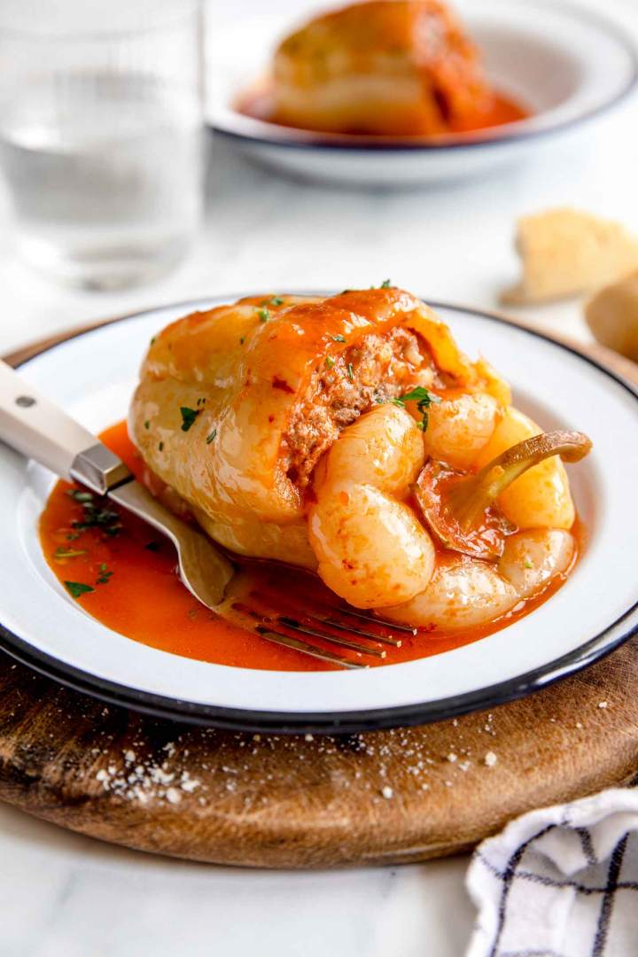 Stuffed Bell Peppers with Tomato Sauce