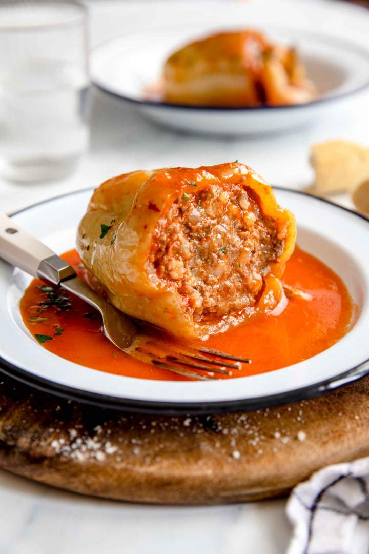 Stuffed Bell Peppers with Tomato Sauce