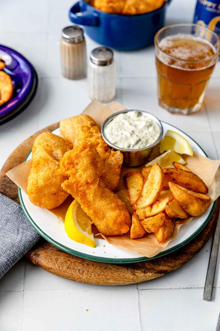 Riba v pivskem testu (Fish and Chips)