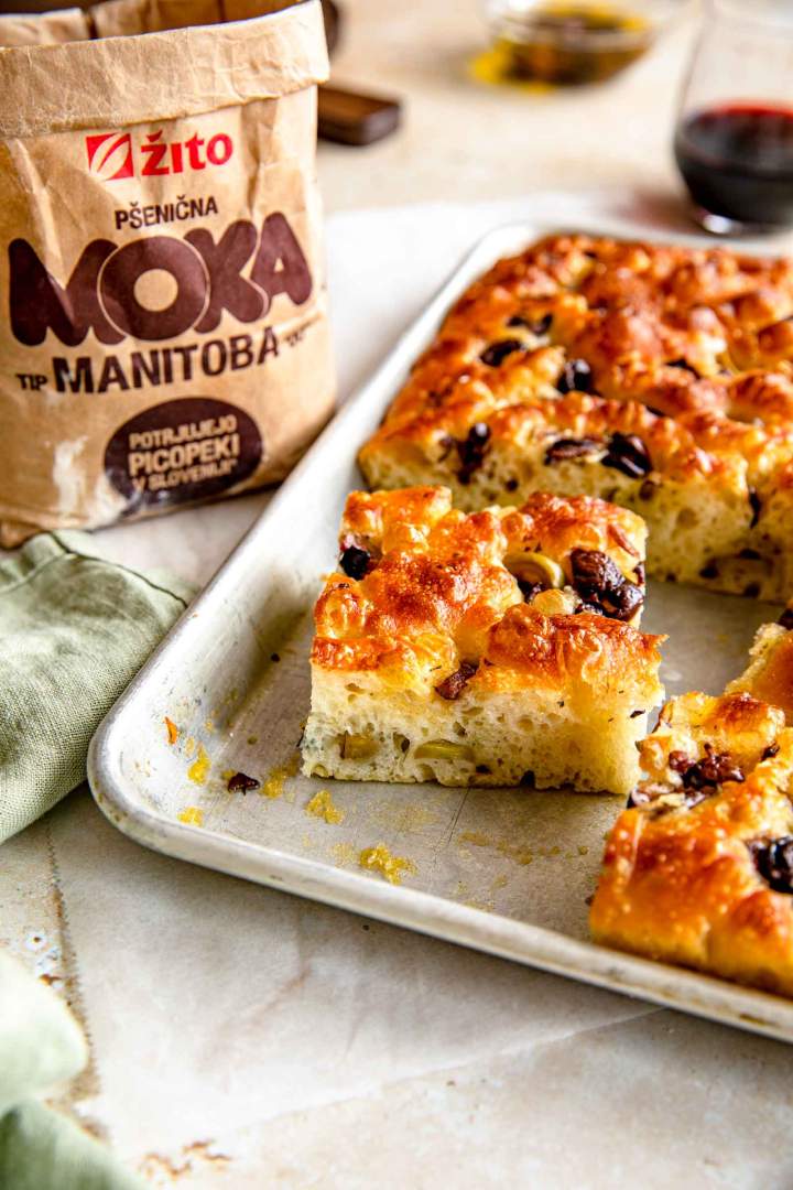 Olive Focaccia Žito moka manitoba
