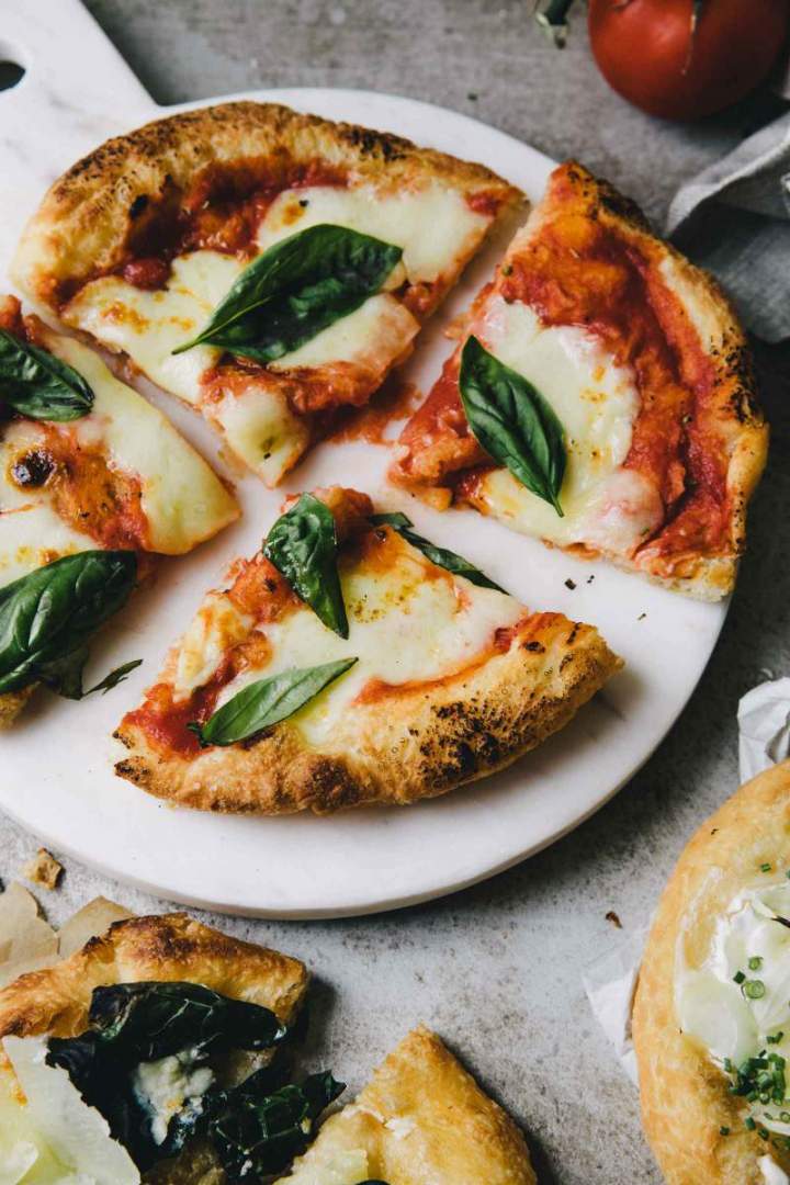 Fried pizza with three delicious toppings