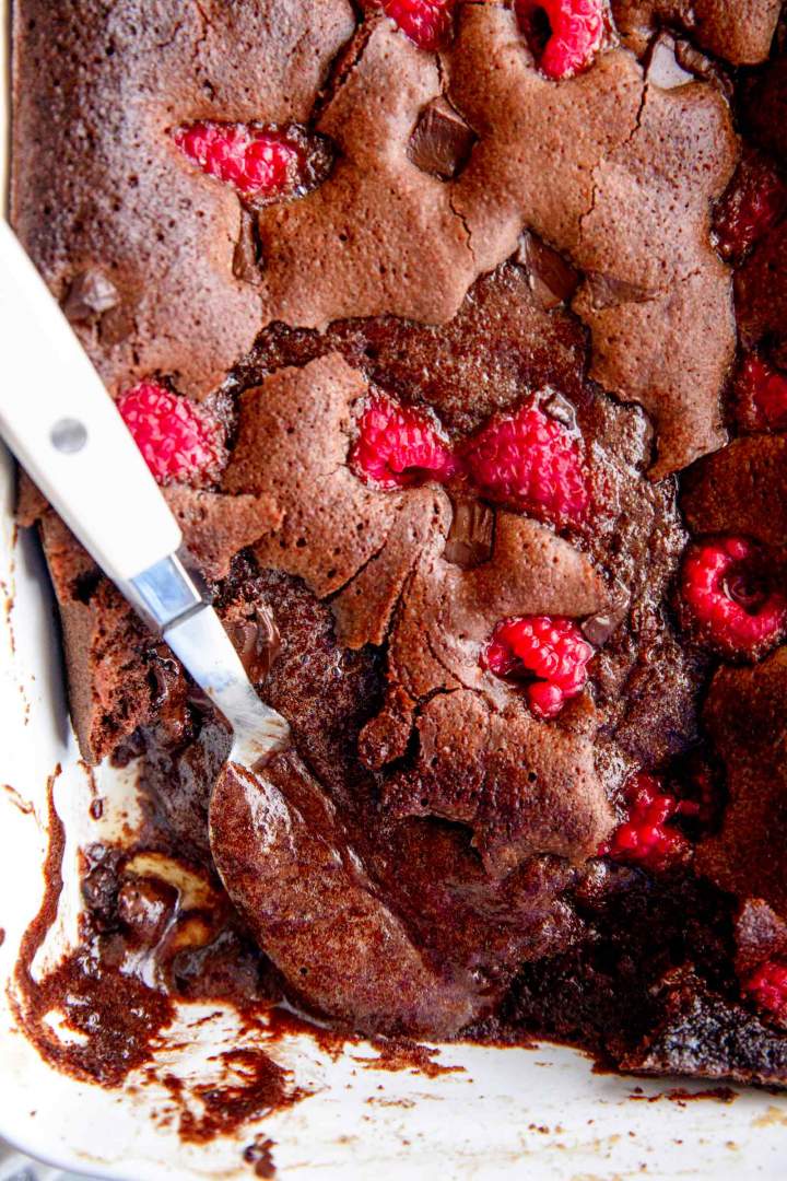 Giant Molten Chocolate Raspberry Lava Cake