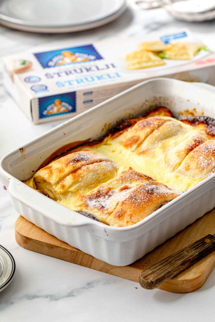 Gratinirani skutni štruklji na sladko ali slano