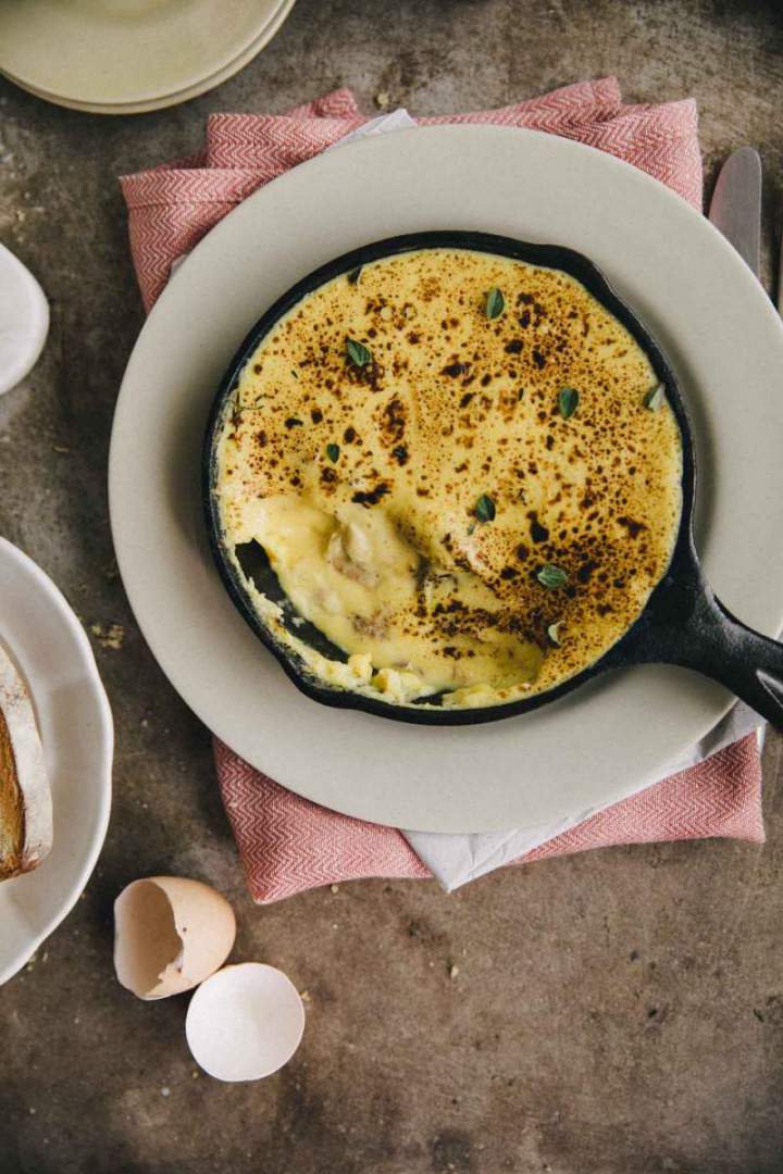 Gratin Omelette with Mackerel Fillets