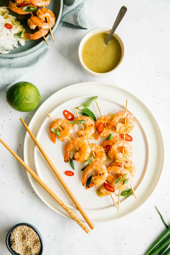 Grilled Shrimp Skewers with Citrus Sauce
