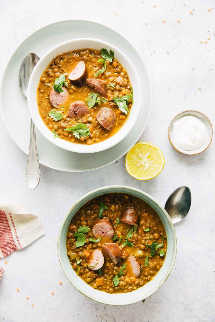 Easy Lentil Stew with vegetables