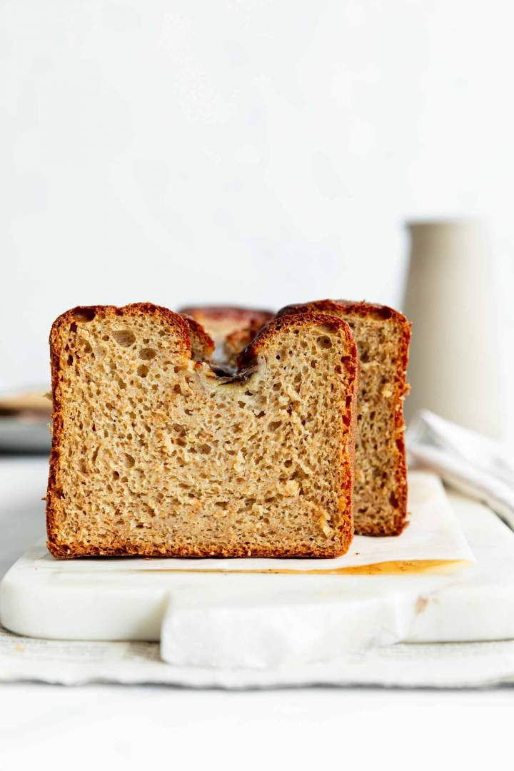 whole wheat banana bread with yogurt