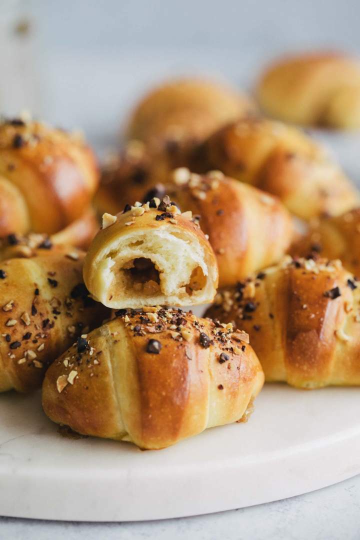 Homemade Crescent Rolls with Walnuts
