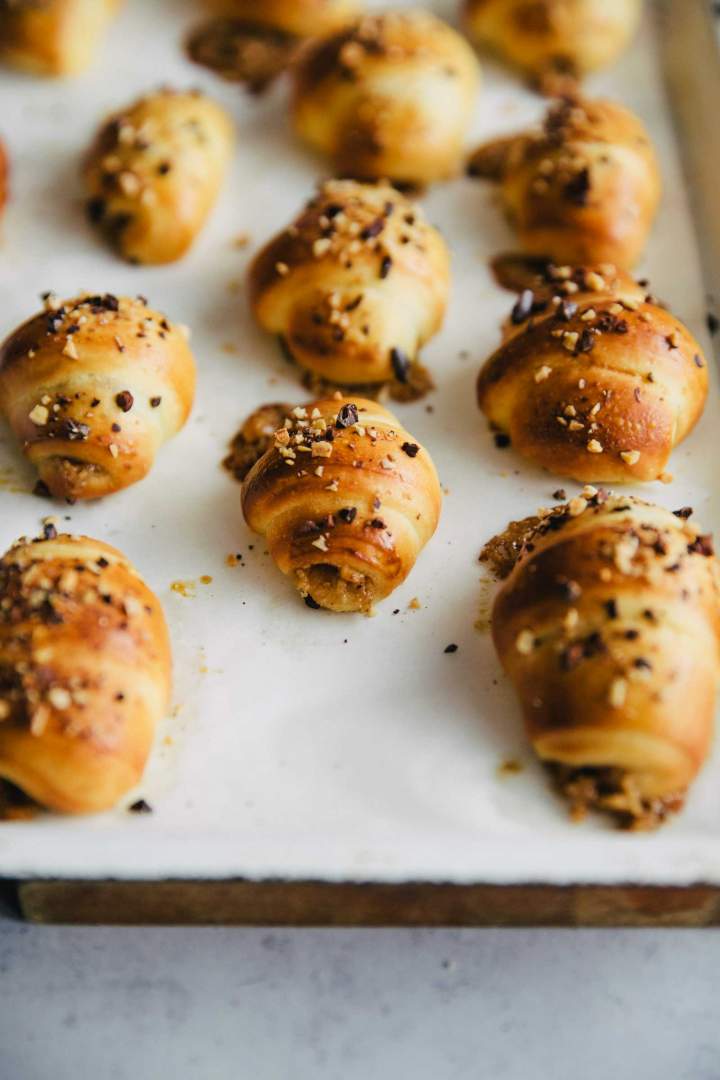 Homemade Crescent Rolls with Walnuts