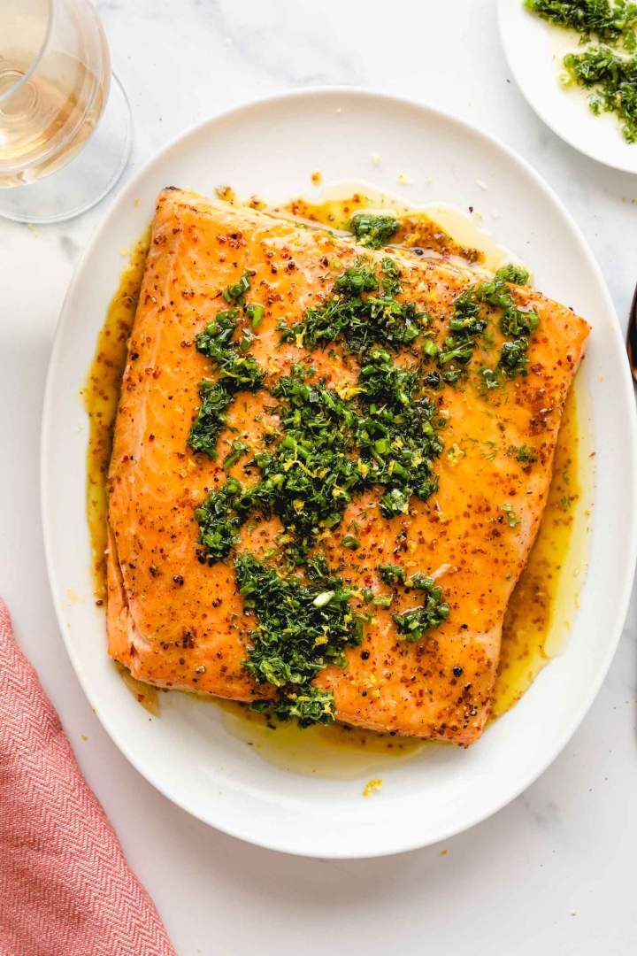 Honey Mustard-Glazed Salmon Fillet