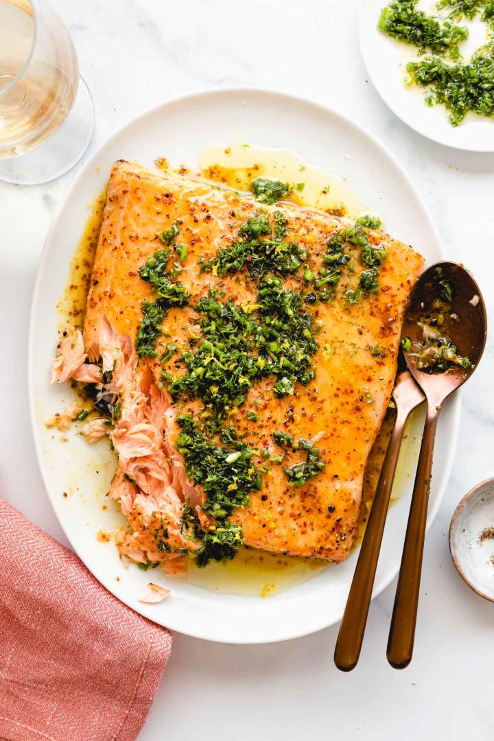 Honey Mustard-Glazed Salmon Fillet