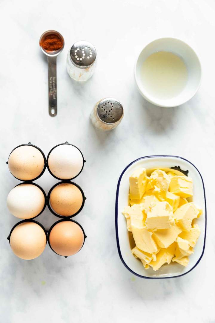 Ingredients for Hollandaise Sauce