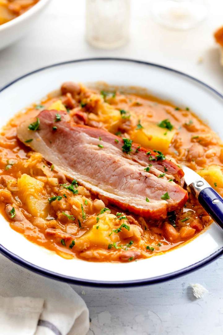 Sauerkraut Pork and Bean Stew (Slovenian Jota)