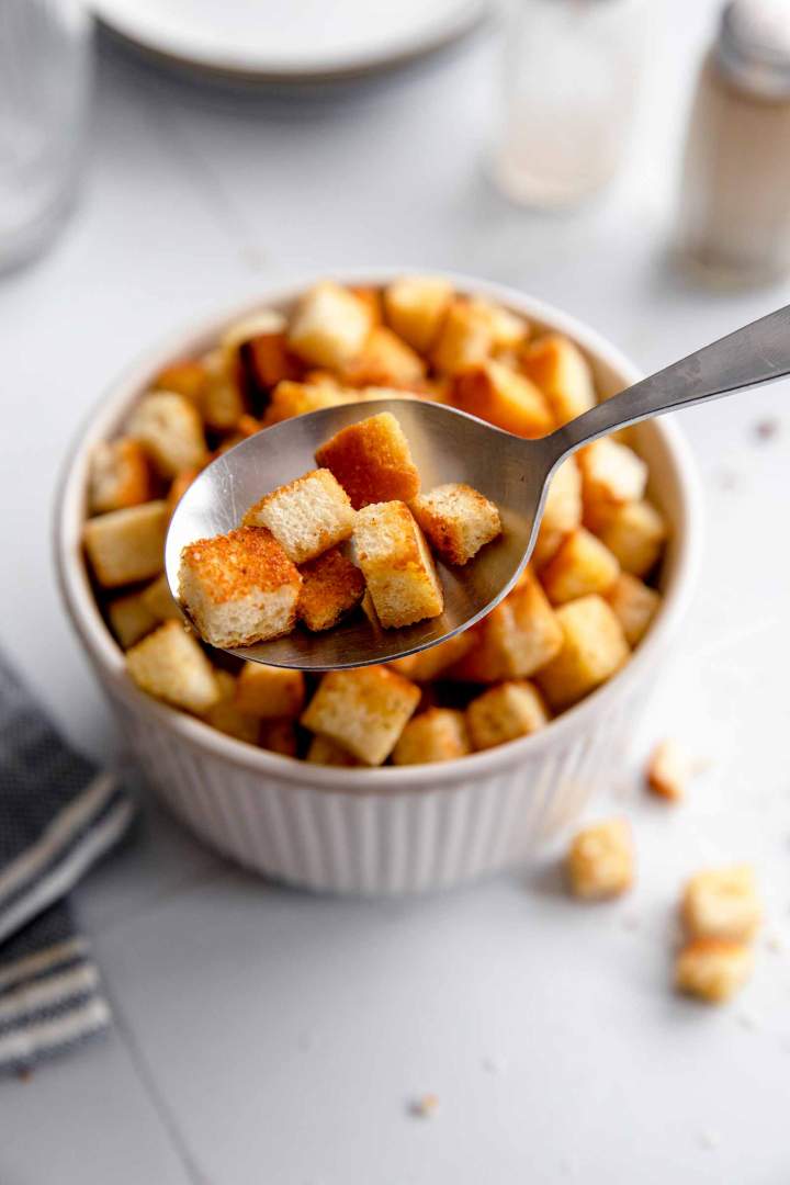 Homemade croutons