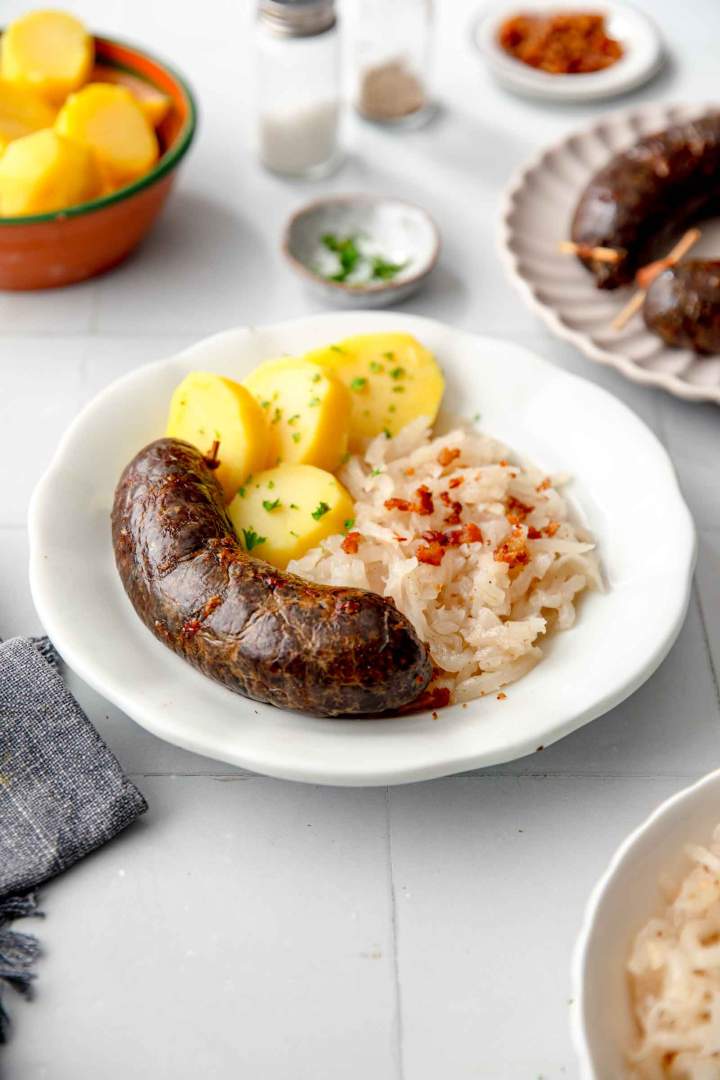 Blood Sausages with Sour Turnip