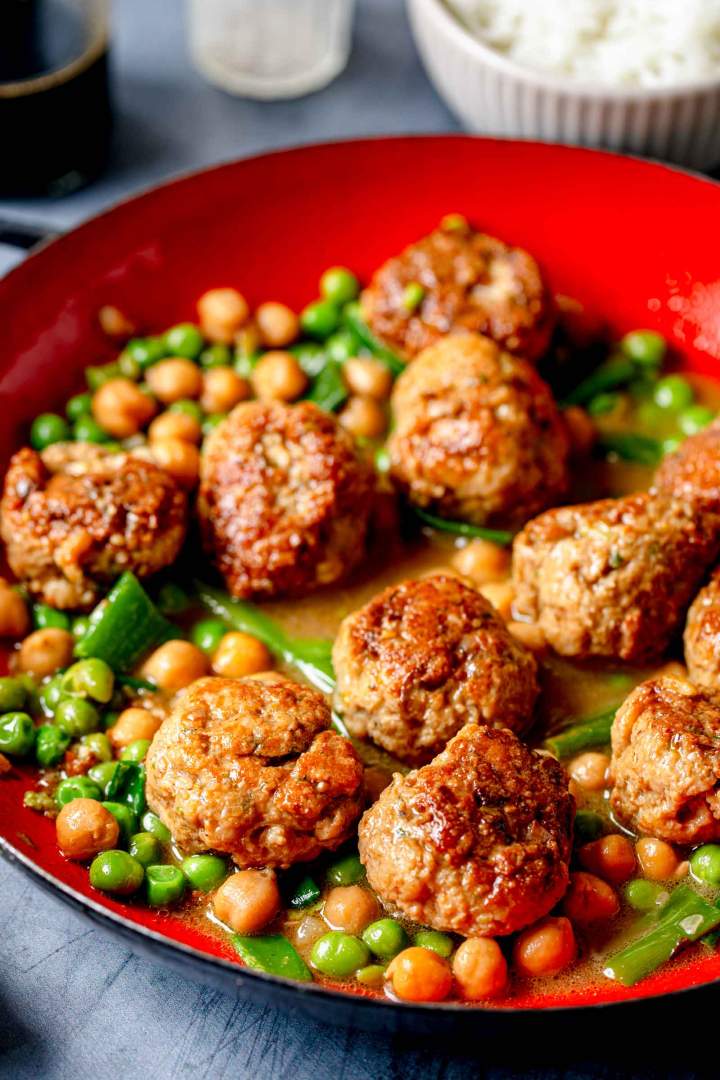 One Pan Chicken Meatballs (Asian-Inspired)