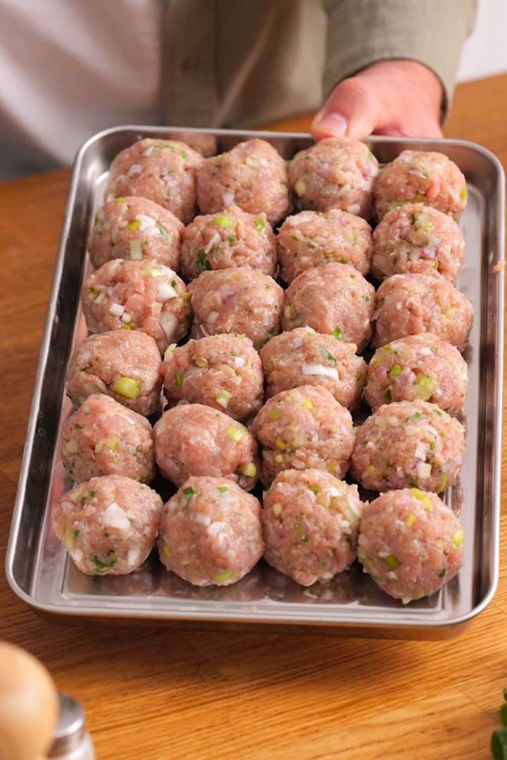 How to make One Pan Chicken Meatballs (Asian-Inspired)