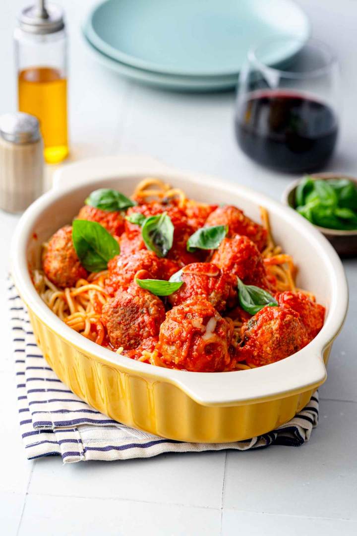 Oven Baked Cheese Stuffed Meatballs