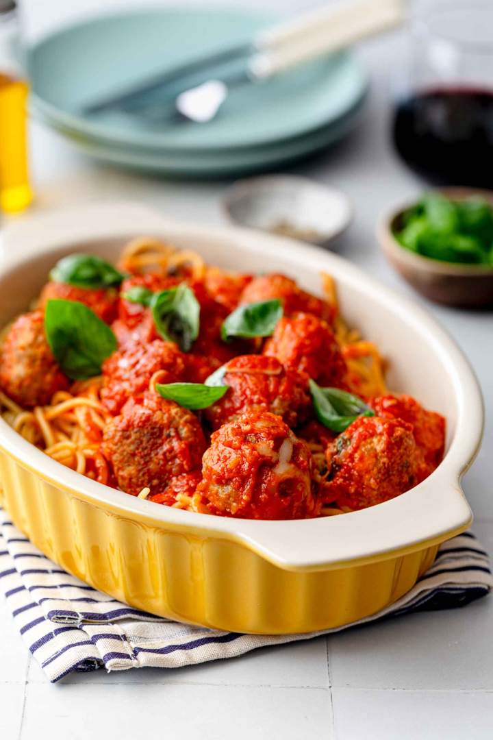 Oven Baked Cheese Stuffed Meatballs