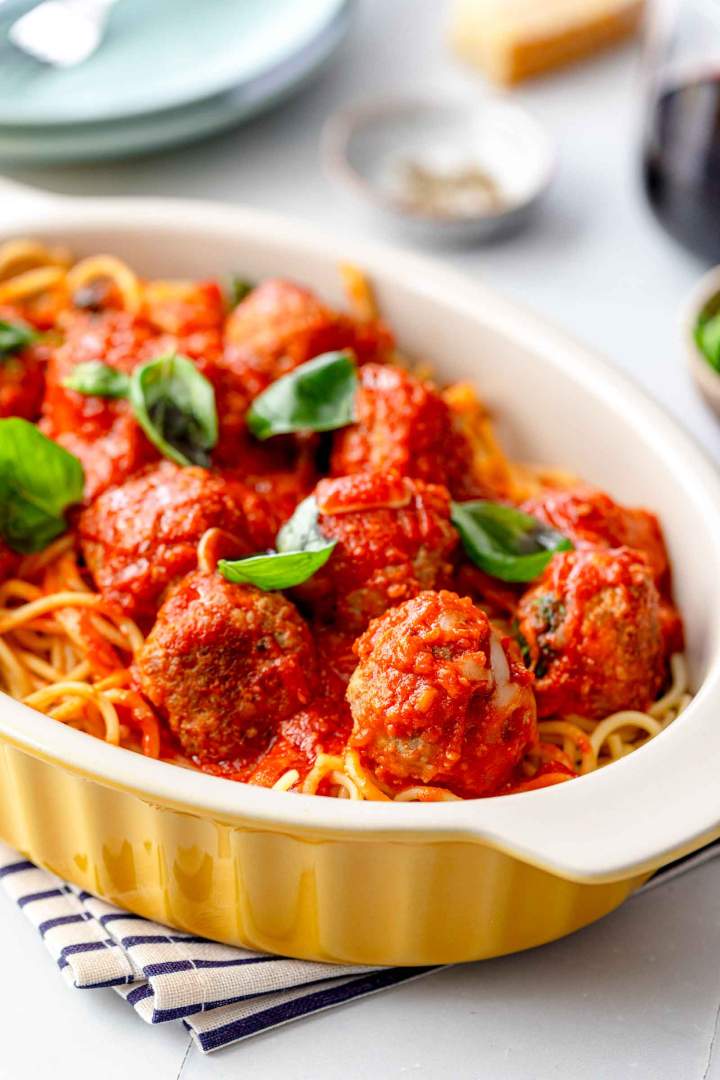Oven Baked Cheese Stuffed Meatballs