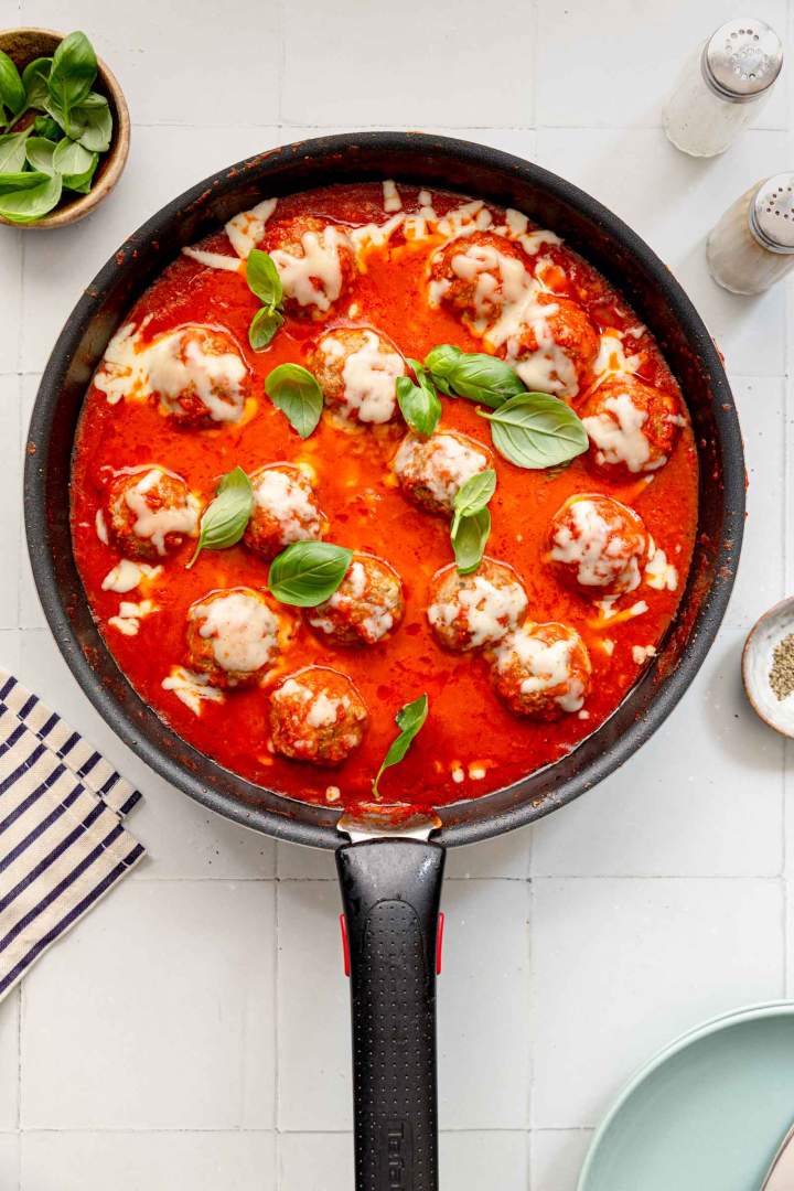 Oven Baked Cheese Stuffed Meatballs