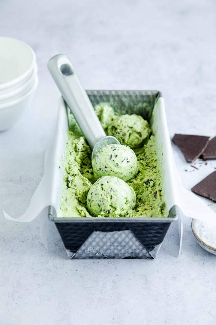 No Churn Mint Chocolate Chip Ice Cream