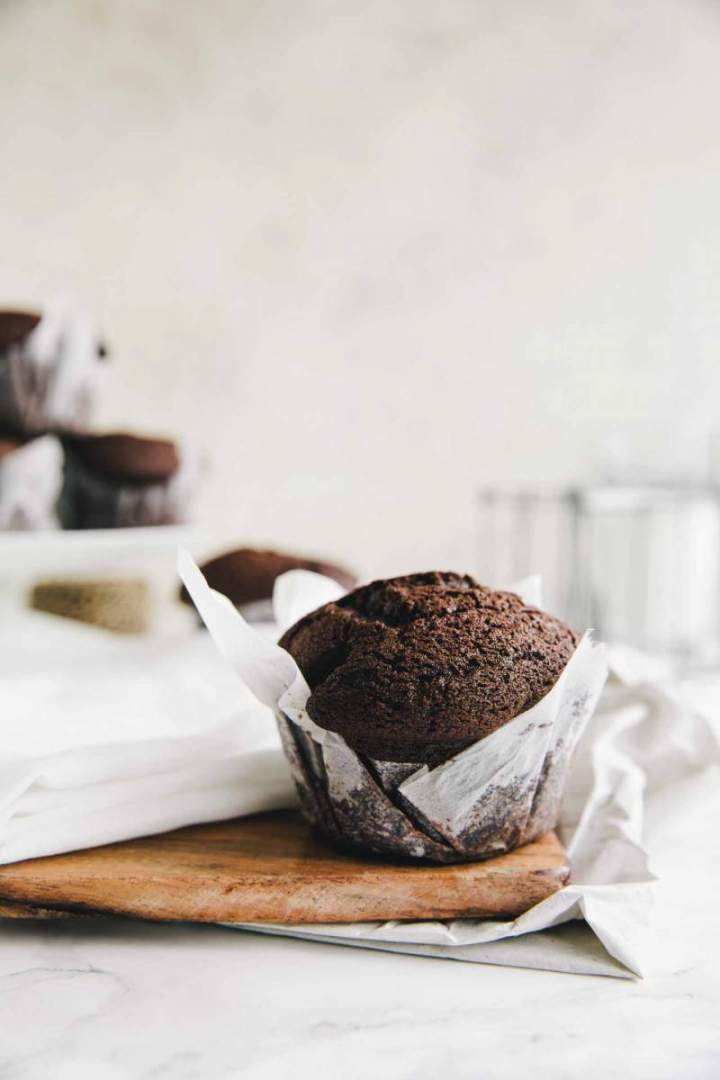 Baked Double chocolate Muffins