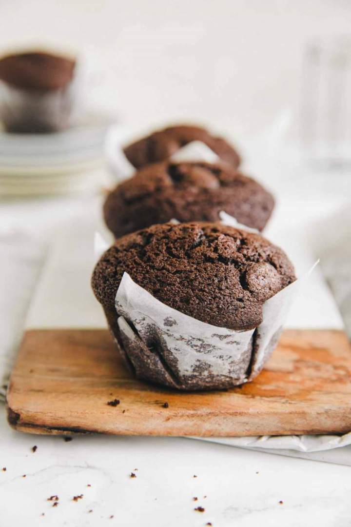 Baked Double chocolate Muffins